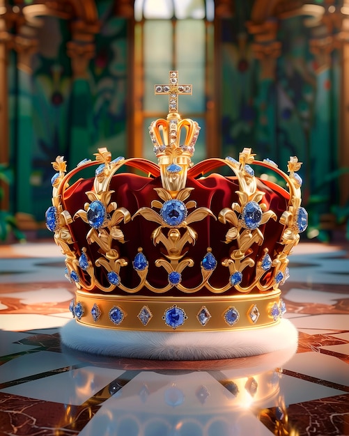 3d cartoon realistic royal crown