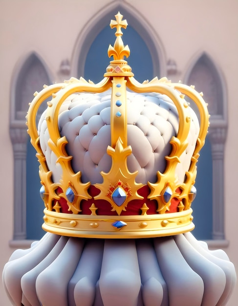 Free Photo 3d cartoon realistic royal crown