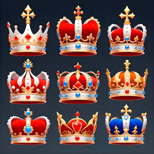 Free Photo 3d cartoon realistic royal crown