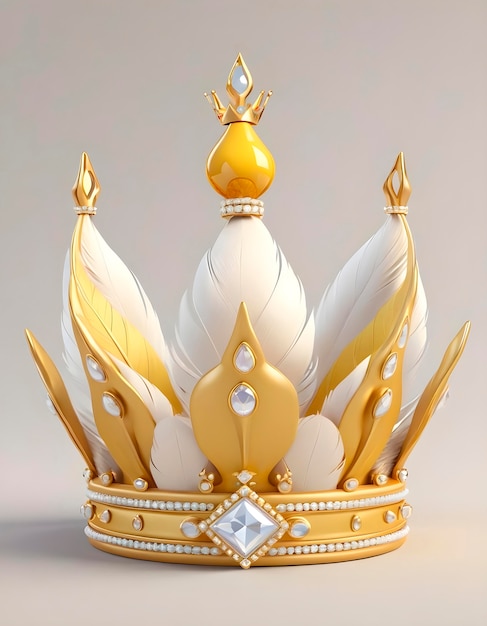 Free Photo 3d cartoon realistic royal crown