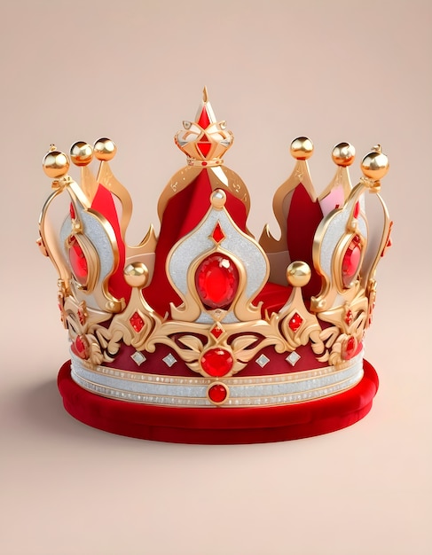 Free Photo 3d cartoon realistic royal crown