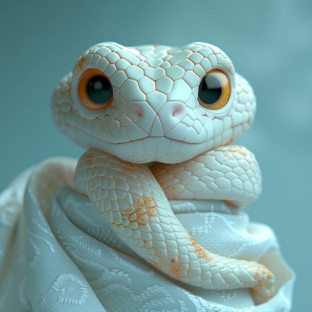 Free Photo 3d cartoon snake in nature