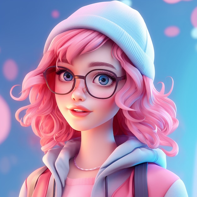 3d cartoon style character