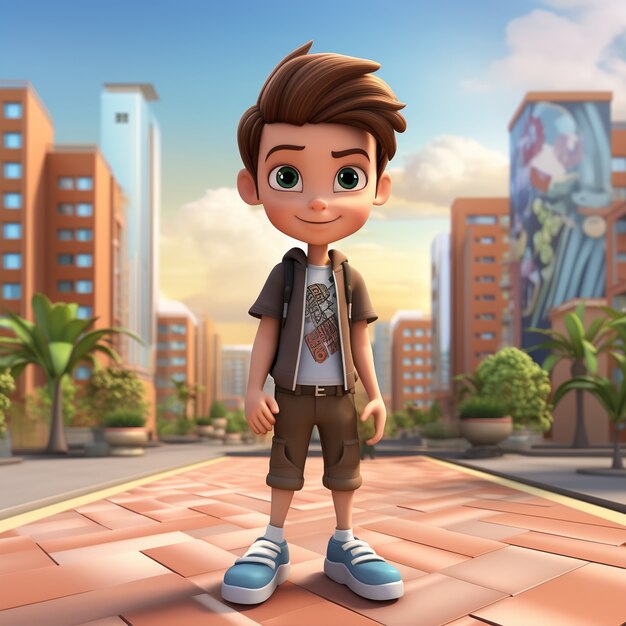 3d cartoon style character