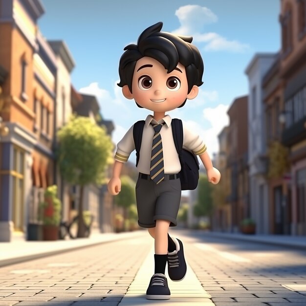 3d cartoon style character