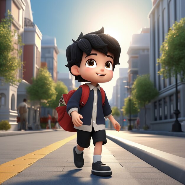 3d cartoon style character