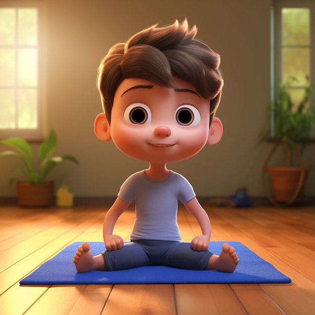 3d cartoon style character