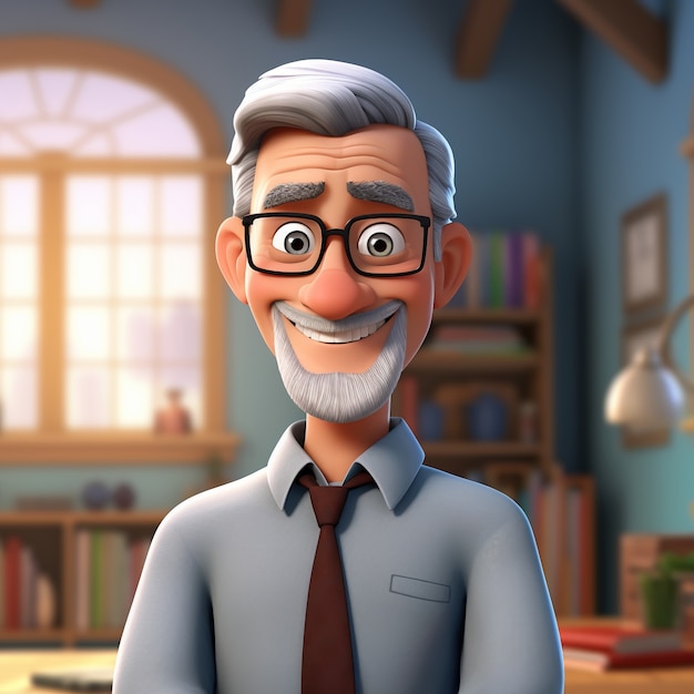 3d cartoon style character