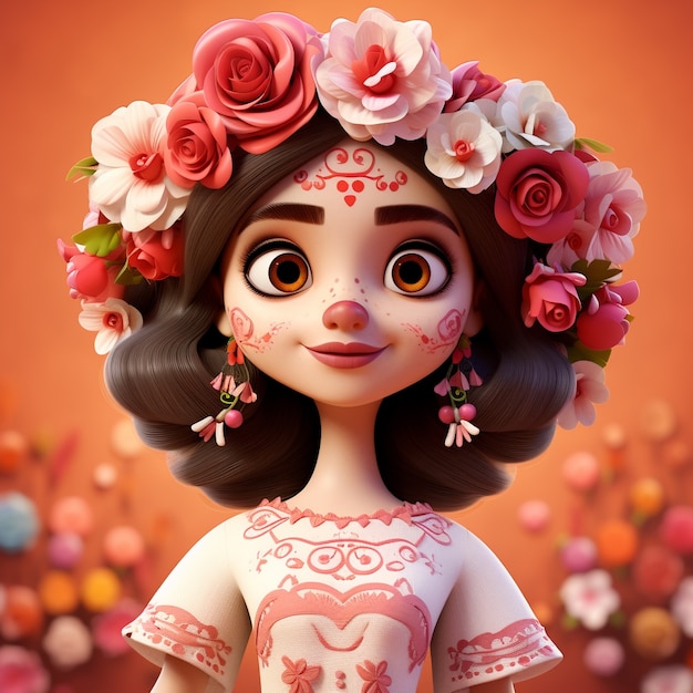 3d cartoon style character