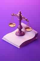 Free photo 3d cartoon view of scales of justice