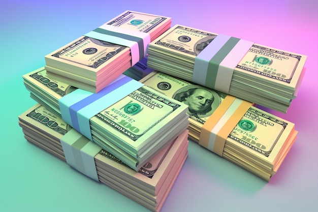 Free Photo 3d cash money