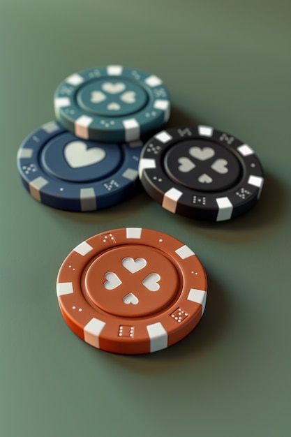 3d casino chips