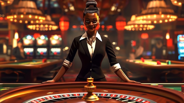 Free photo 3d casino roulette