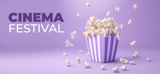 3d cinema festival popcorn cup