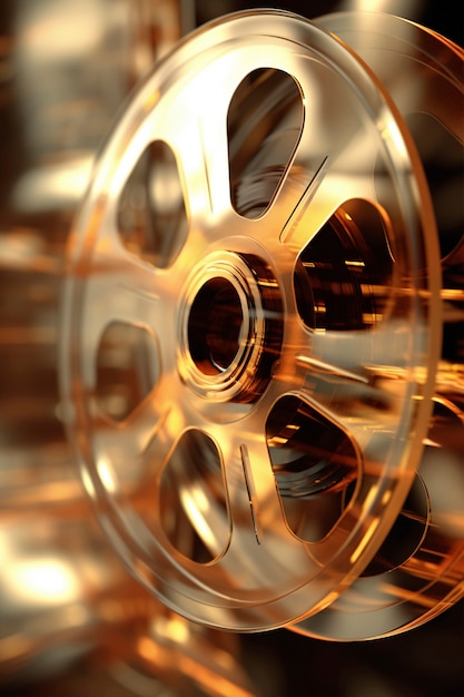 Free photo 3d cinema film reel