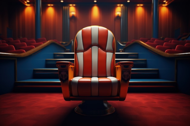 Free photo 3d cinema seating