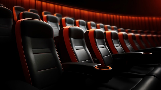 Free photo 3d cinema seating