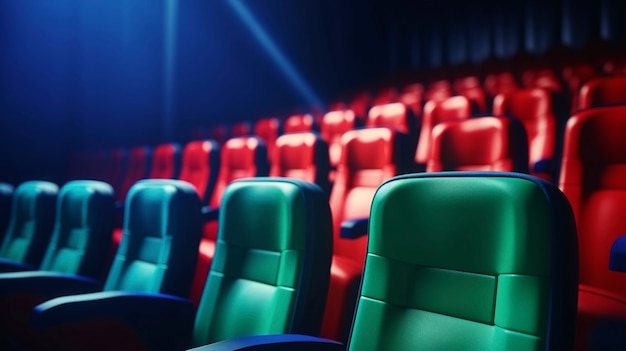 Free Photo 3d cinema theatre seating