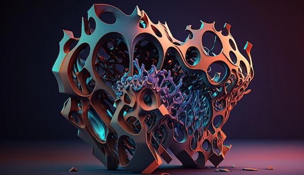 3d colorful abstract background Generative Ai