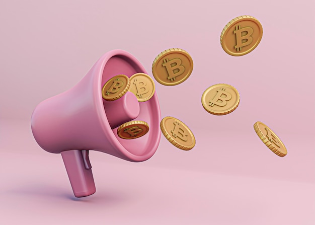 Free Photo 3d cryptocurrency rendering design