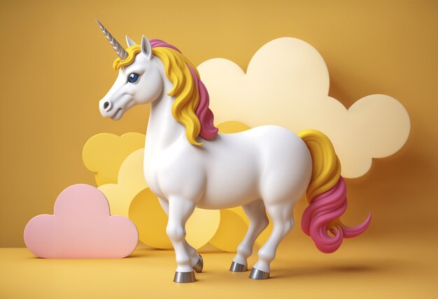 3d cute unicorn