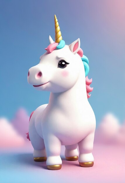 3d cute unicorn