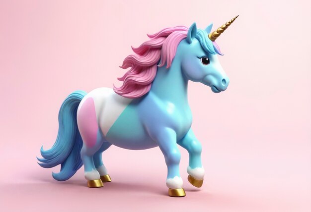 3d cute unicorn