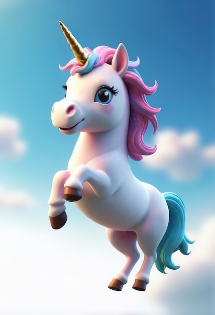 3d cute unicorn