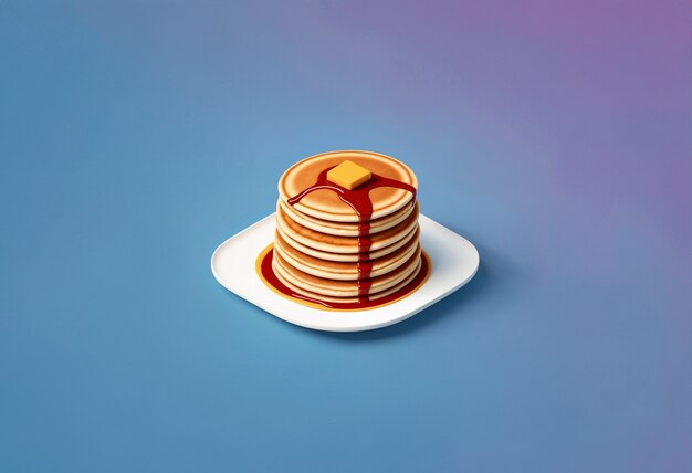 3d delicious pancakes still life