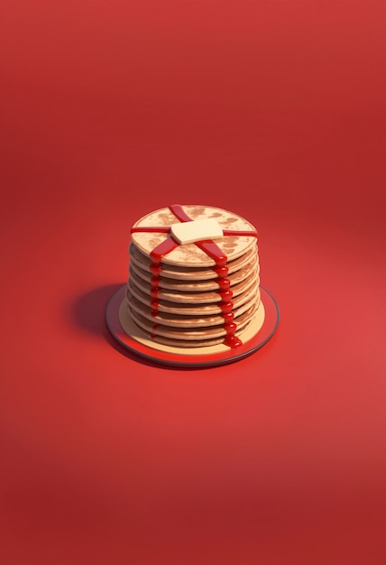 3d delicious pancakes still life