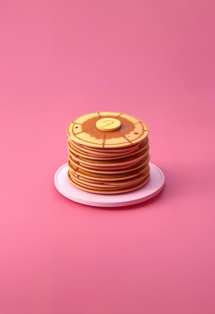 3d delicious pancakes still life