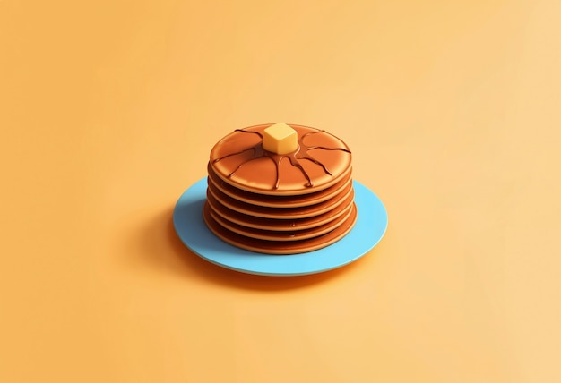 Free Photo 3d delicious pancakes still life