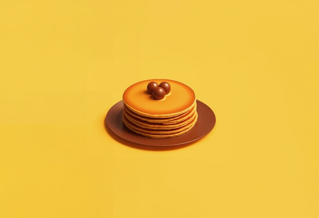 Free Photo 3d delicious pancakes still life