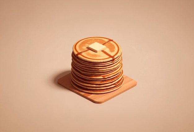 Free Photo 3d delicious pancakes still life