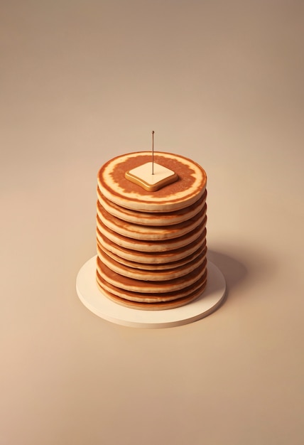 Free photo 3d delicious pancakes still life