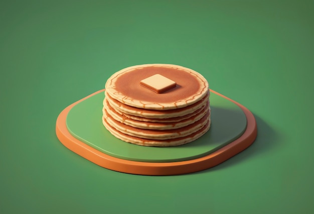 Free Photo 3d delicious pancakes still life