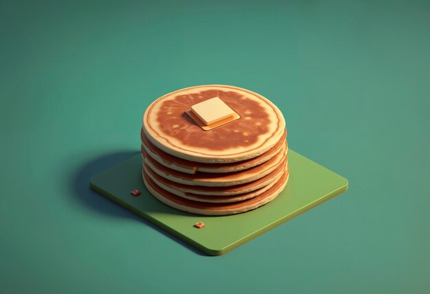 Free Photo 3d delicious pancakes still life