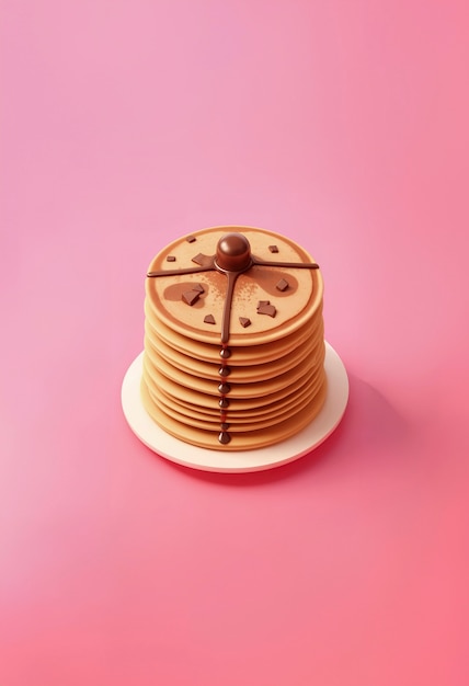 Free photo 3d delicious pancakes still life