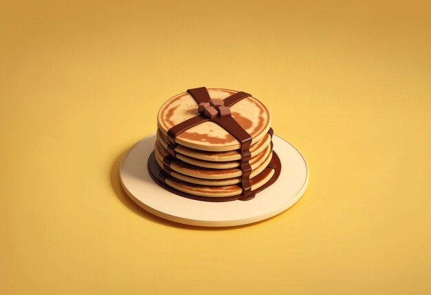 3d delicious pancakes still life