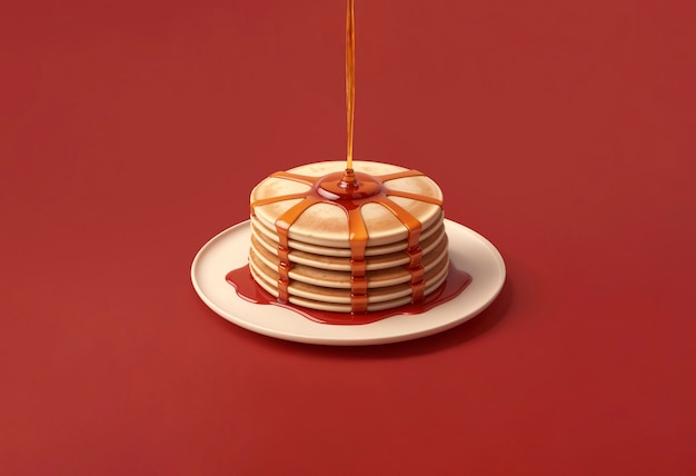 Free photo 3d delicious pancakes still life