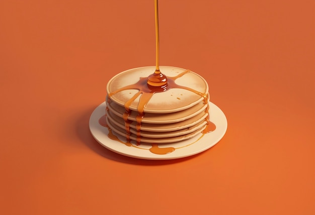 Free Photo 3d delicious pancakes still life