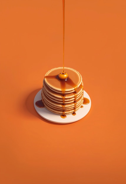 Free photo 3d delicious pancakes still life