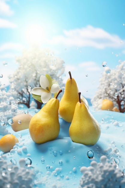 Free photo 3d delicious seasonal fruits