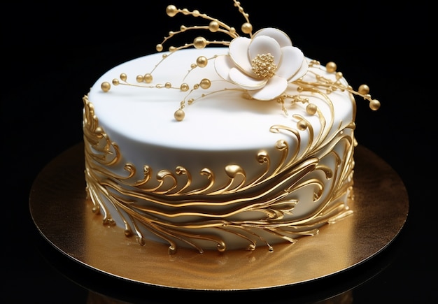 Free Photo 3d delicious wedding cake design