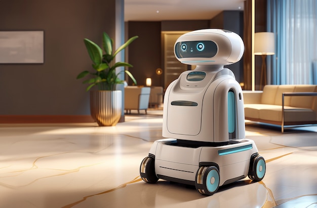 3d delivery robot working