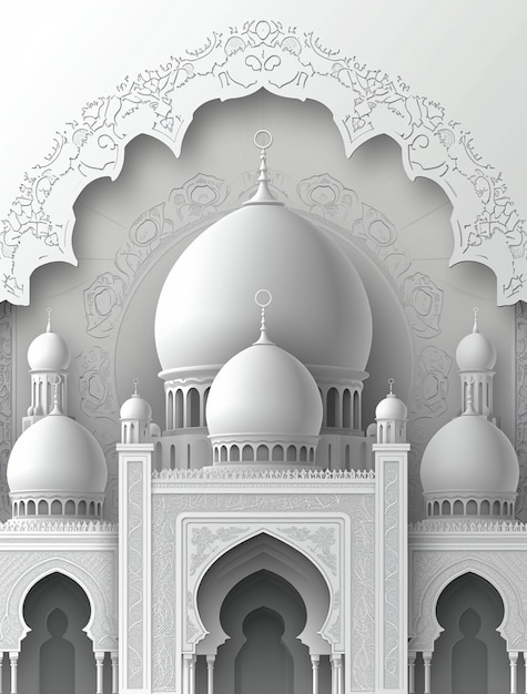 Free photo 3d depiction of arabic palace for islamic ramadan celebration