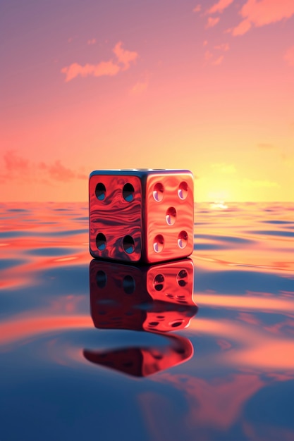 Free Photo 3d dice in nature