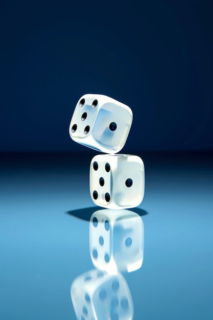 3d dice in studio