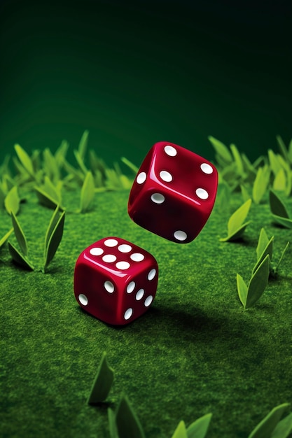 Free photo 3d dice in studio