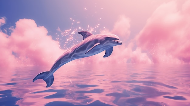 Free photo 3d dolphin outdoors